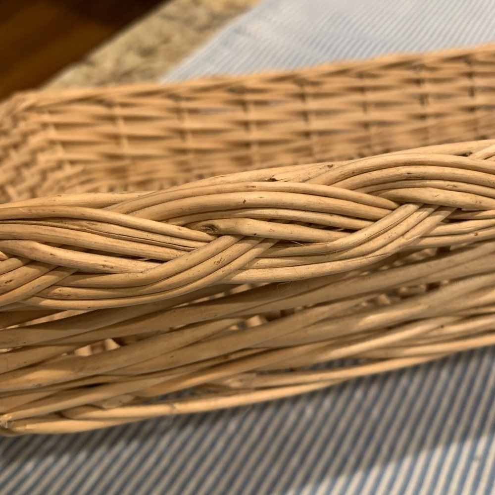 Stylist Rectangular Wicker Basket Tray - Picture 4 of 6